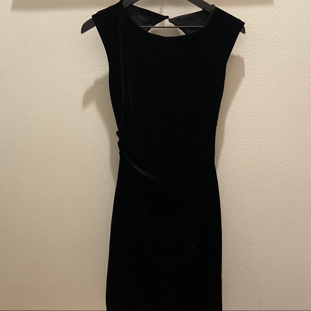 Goth Velvet Black Bodycon Dress